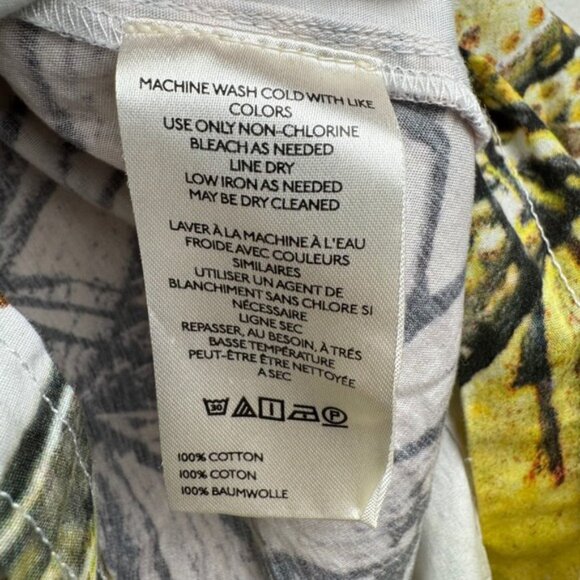 Maeve Anthropologie White Button Down Poplin Tunic Dress Butterfly Print XXS - Picture 4 of 10